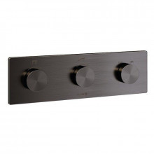 Смеситель для душа Kludi PushTronic 38300N2-00 электронный с термостатом оружейная сталь