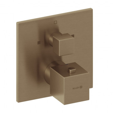 Смеситель для душа Kludi Decus 54810N175 с термостатом брашированная бронза