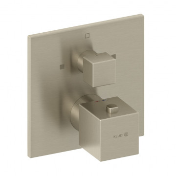 Смеситель для душа Kludi Decus 54810N575 с термостатом брашированный никель