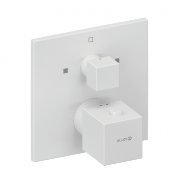 Смеситель для душа Kludi Decus 548105375 с термостатом белый матовый