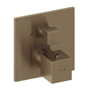 Смеситель для душа Kludi Decus 54885N175 с термостатом брашированная бронза