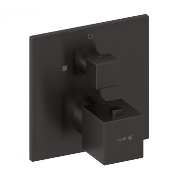 Смеситель для душа Kludi Decus 54885N275 с термостатом оружейная сталь