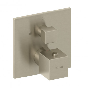 Смеситель для душа Kludi Decus 54885N575 с термостатом брашированный никель