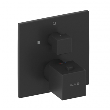 Смеситель для душа Kludi Decus 548853975 с термостатом черный матовый