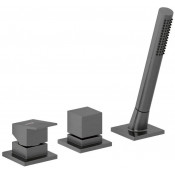 Смеситель на борт ванны Kludi Decus 54447N275 оружейная сталь