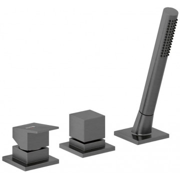 Смеситель на борт ванны Kludi Decus 54447N275 оружейная сталь