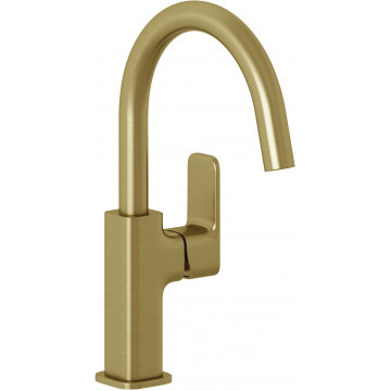 Смеситель для раковины Kludi Renon 42027N075 золото брашированное