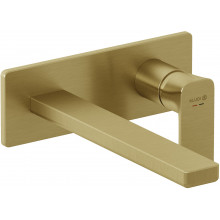 Смеситель для раковины Kludi Renon 42245N075 золото брашированное