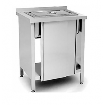 Мойка для эндоскопов 1 секция с крышкой для мойки 800х700х850 мм, 24234