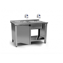 Мойка для эндоскопов 2 секции, 2 насоса для эндоскопов,1600х700х850 мм, 24044