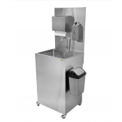 Рукомойник автономный передвижной, дозатор сенсор, диспенсор, ведро, 2 емкости, с обогревом, 25449