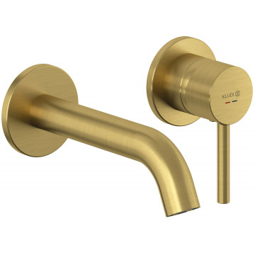 Смеситель для раковины Kludi Bozz 38244N076S золото брашированное