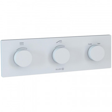Смеситель для душа Kludi PushTronic 3830053-00 электронный с термостатом белый матовый
