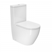 Унитаз-компакт D&K Matrix DT1397516 с сиденьем микролифт белый