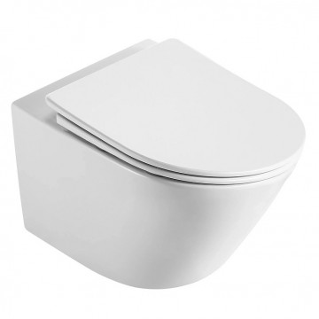 Унитаз подвесной DQ Rhein.Bach DT1476516 с сиденьем микролифт белый