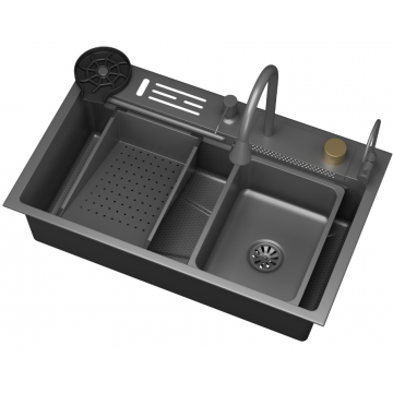 Мойка кухонная многофункциональная DQ DKS754606 матовый серый