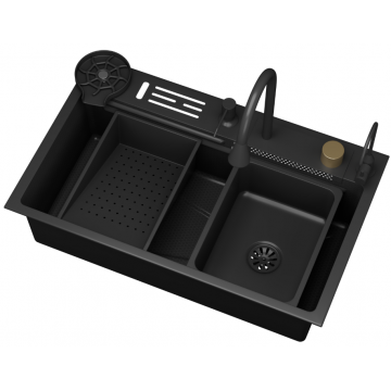 Мойка кухонная многофункциональная DQ DKS754605 темный графит