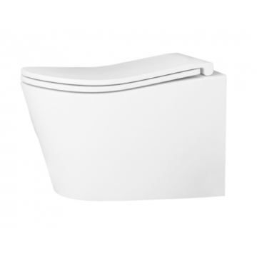 Унитаз подвесной DQ Bamberg DT1556516 с сиденьем микролифт белый