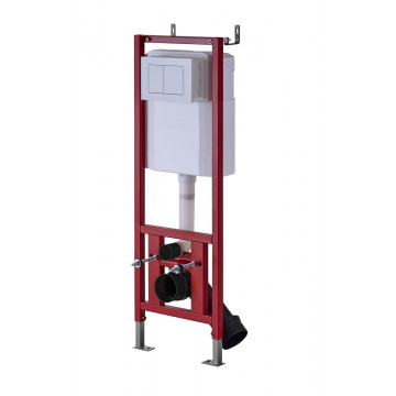 Инсталляция для подвесного унитаза DQ DI8640116 с белой клавишей