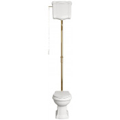 Унитаз с высоким бачком Kerasan Waldorf 411601/418001/754591/757391 белый/золото