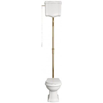 Унитаз с высоким бачком Kerasan Waldorf 411601/418001/754591/757391 белый/золото