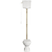 Унитаз с высоким бачком Kerasan Retro 101001/754593/108001/757393 белый/бронза