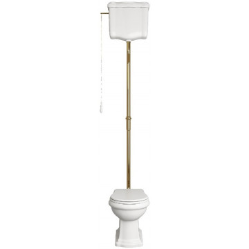 Унитаз с высоким бачком Kerasan Retro 101001/754593/108001/757393 белый/бронза