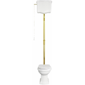 Унитаз с высоким бачком Kerasan Retro 101001/754591/108001/757391 белый/золото