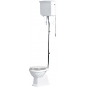 Унитаз с высоким бачком Simas Lante LA02bi/LA06bi/R01cr белый/хром