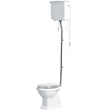 Унитаз с высоким бачком Simas Lante LA02bi/LA06bi/R01cr белый/хром