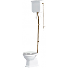 Унитаз с высоким бачком Simas Lante LA02bi/LA06bi/R01br белый/бронза