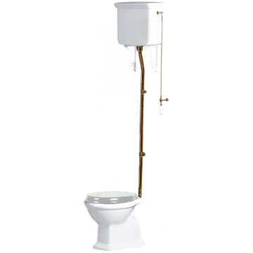 Унитаз с высоким бачком Simas Lante LA02bi/LA06bi/R01br белый/бронза