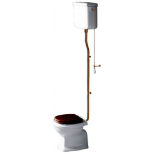 Унитаз с высоким бачком Simas Arcade AR801bi/AR802bi/R01br белый/бронза