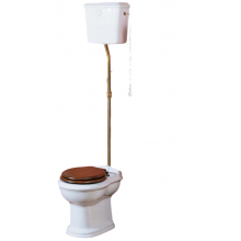 Унитаз с высоким бачком Azzurra Jubilaeum JUB100/P bi/JUB400/C bi/754593/757393 белый/бронза