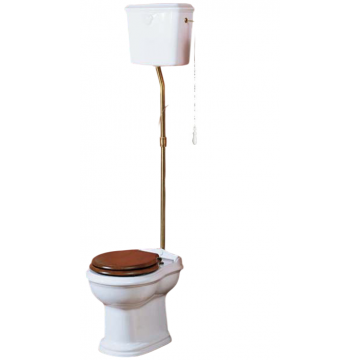 Унитаз с высоким бачком Azzurra Jubilaeum JUB100/P bi/JUB400/C bi/754593/757393 белый/бронза