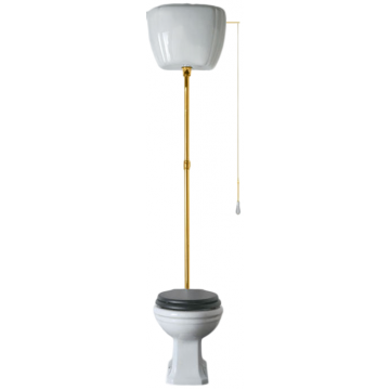 Унитаз с высоким бачком Globo Paestum PA002.BI/PA010.BI/BA013oro/BA010oro белый/золото