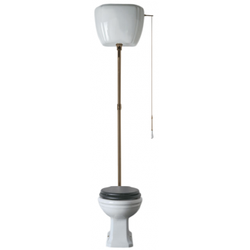 Унитаз с высоким бачком Globo Paestum PA002.BI/PA010.BI/BA011br/BA014br белый/бронза