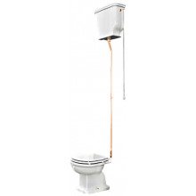 Унитаз с высоким бачком Artceram Hermitage HEV003 01 00/HEC004 01 00/HEA006 73 белый/золото