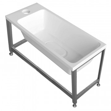 Ногомойка из искуственного мрамора (500х210х120) на каркасе высота 350 мм, 23940