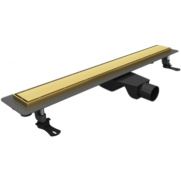 Душевой лоток RGW Drain Leo-31Gb 60213140-06  с решеткой золото брашированное / под плитку