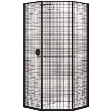 Душевой уголок RGW Stilvoll SV-82B 33328200-244R 100x100 R черный/прозрачное с рисунком