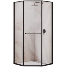 Душевой уголок RGW Stilvoll SV-82B 33328288-14L 80x80 L черный/прозрачное