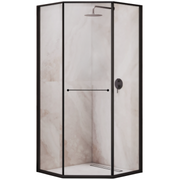 Душевой уголок RGW Stilvoll SV-82B 33328299-14L 90x90 L черный/прозрачное