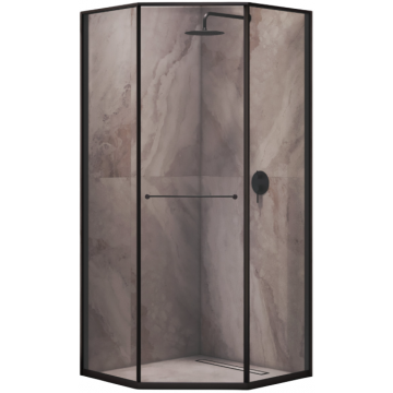 Душевой уголок RGW Stilvoll SV-82B 33328200-34L 100x100 L черный/тонированное