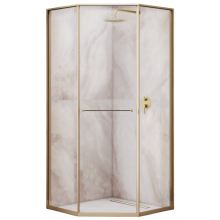 Душевой уголок RGW Stilvoll SV-82Gb 33328282-16L 80x80 L золото браш/прозрачное