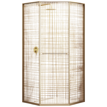 Душевой уголок RGW Stilvoll SV-82Gb 33328282-266R 80x120 R золото браш/прозрачное с рисунком