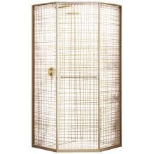 Душевой уголок RGW Stilvoll SV-82Gb 33328299-266R 90x90 R золото браш/прозрачное с рисунком