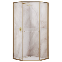 Душевой уголок RGW Stilvoll SV-82Gb 33328299-16R 90x90 R золото браш/прозрачное