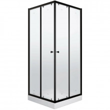 Душевой уголок Parly ZFQ81B 10574 80x80 черный/матовое