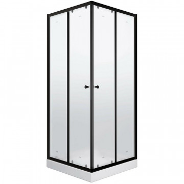 Душевой уголок Parly ZFQ81B 10574 80x80 черный/матовое